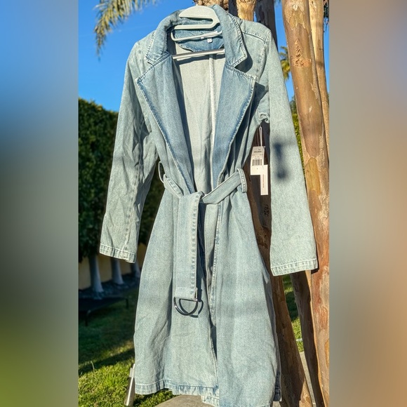 Good American Jackets & Blazers - NWT Good American Trench Coat  Sz. 3 (L)| Blue 422